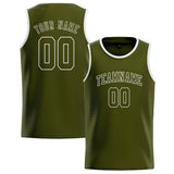 Custom Olive & Olive Colors Design Sports Basketball Jersey