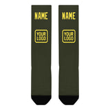 Custom Olive Light Yellow Knee-High Sock