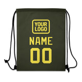 Custom Olive Light Yellow Drawstring Bag
