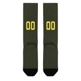 Custom Olive Light Yellow Knee-High Sock