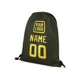 Custom Olive Light Yellow Drawstring Bag