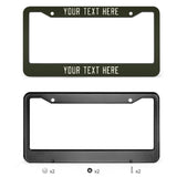 Custom Olive Cream License Plate Frame