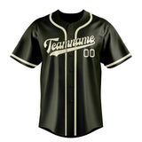 Custom Olive & Cream Colors Design Sports Baseball Jersey