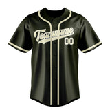 Custom Olive & Cream Colors Design Sports Baseball Jersey