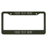 Custom Olive Gray License Plate Frame