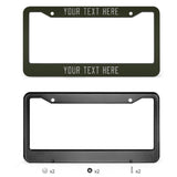Custom Olive Gray License Plate Frame