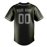 Custom Olive & Gray Colors Design Sports Baseball Jersey