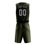 Custom Olive Gray Basketball Set