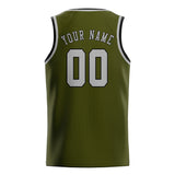 Custom Olive & Gray Colors Design Sports Basketball Jersey