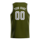 Custom Olive & Gray Colors Design Sports Basketball Jersey