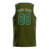 Custom Olive & Green Colors Design Sports Basketball Jersey