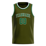Custom Olive & Green Colors Design Sports Basketball Jersey