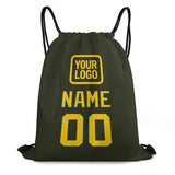 Custom Olive Gold Drawstring Bag