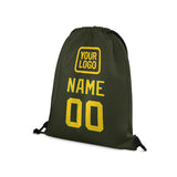 Custom Olive Gold Drawstring Bag