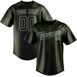 Custom Olive & Dark Green Colors Design Sports Baseball Jersey