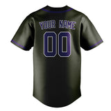 Custom Olive & Purple Colors Design Sports Baseball Jersey