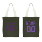 Custom Olive Light Purple Canvas Tote Bag