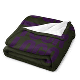 Custom Olive Purple Blanket