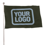 Custom Olive Light Blue Flag