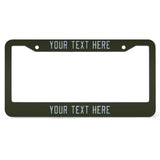 Custom Olive Light Blue License Plate Frame