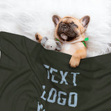 Custom Olive Light Blue Pet Blanket