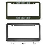 Custom Olive Light Blue License Plate Frame