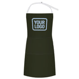 Custom Olive Light Blue Apron