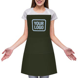 Custom Olive Light Blue Apron