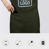 Custom Olive Light Blue Apron