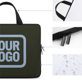 Custom Olive Light Blue Laptop Bag