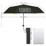 Custom Olive Light Blue Automatic Umbrella