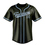Custom Olive & Light Blue Colors Design Sports Baseball Jersey