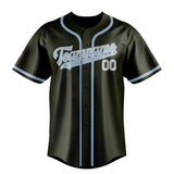 Custom Olive & Light Blue Colors Design Sports Baseball Jersey