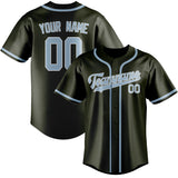 Custom Olive & Light Blue Colors Design Sports Baseball Jersey