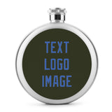 Custom Olive Sky Blue Hip Flask