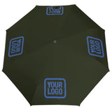 Custom Olive Sky Blue Automatic Umbrella