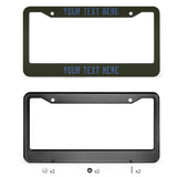Custom Olive Sky Blue License Plate Frame