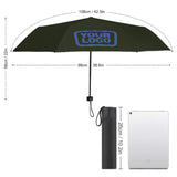 Custom Olive Sky Blue Automatic Umbrella