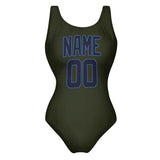 Custom Olive Navy Swimsuit