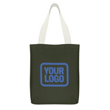 Custom Olive Navy Canvas Tote Bag
