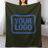 Custom Olive Sky Blue Blanket