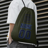 Custom Olive Navy Drawstring Bag
