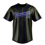 Custom Olive & Sky Blue Colors Design Sports Baseball Jersey