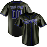 Custom Olive & Sky Blue Colors Design Sports Baseball Jersey