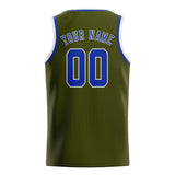 Custom Olive & Sky Blue Colors Design Sports Basketball Jersey