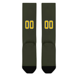 Custom Olive Gold Knee-High Sock