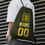 Custom Olive Gold Drawstring Bag