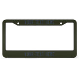 Custom Olive Blue License Plate Frame