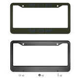 Custom Olive Blue License Plate Frame
