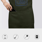 Custom Olive Blue Apron